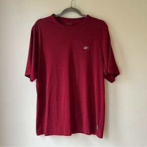Reebok PlayDry Maroon Red Athletic T-Shirt Men’s Medium Polyester Cotton Retro